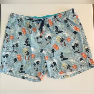 Tommy Bahama Swim Trunk- Men 2XLB - Hawaiian/Hula Girl